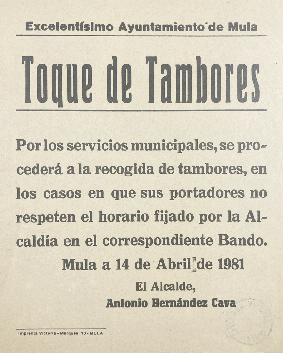 Bando Ciudad de Mula Año 1981